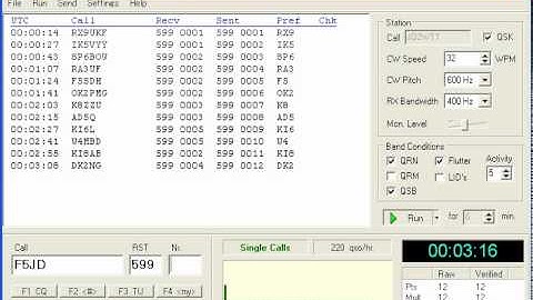 Morse Runner [Single Calls] JQ2WTT
