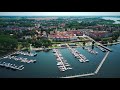 Kamie pomorski  town marina  lagoon  drone footage 4k