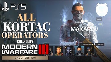 All Kortac Operators Modern Warfare 3 Kortac Operators MW3 | MW3 Kortac Operators | COD MW3 Beta PS5