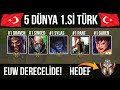 YARGI ZAMANI! 5 DÜNYA 1.Sİ TÜRK EUW DERECELİDE BİR ARAYA GELİRSE NE OLUR? HEDEF CHALLENGER! LOL PİT