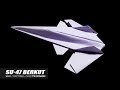 PAPER JET FIGHTER - How to make a Cool Paper Airplane Model | Su-47 Berkut