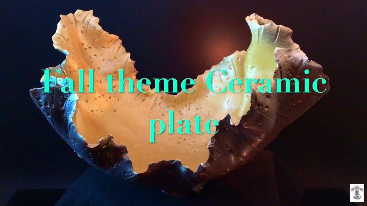 Fall theme Ceramic plate - YouTube