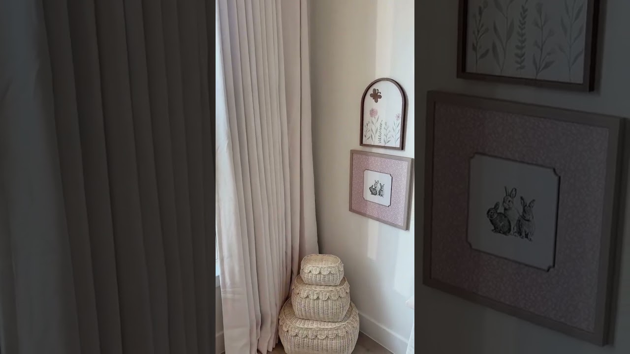 Custom Heavyweight Curtains | Elise Linen Drapes for Girl's Bedroom 