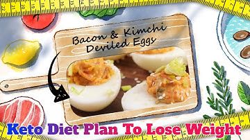Keto Diet Recipes - Bacon & Kimchi Deviled Eggs