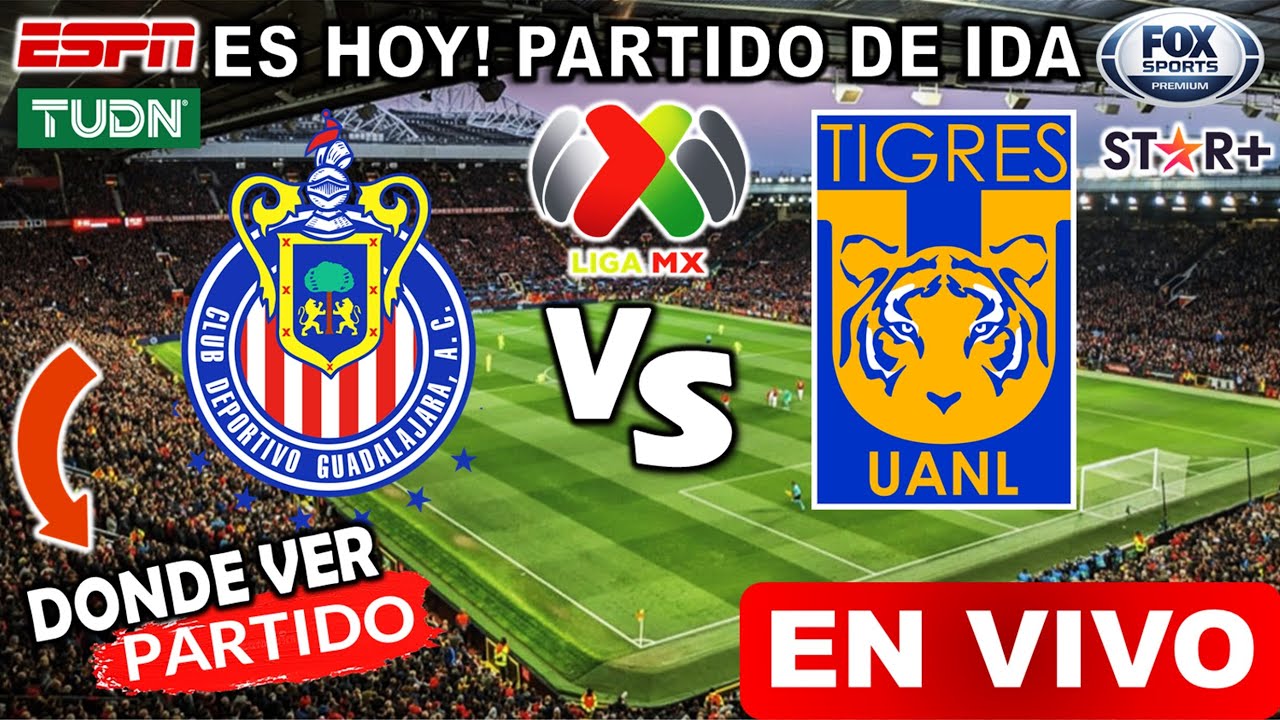 CHIVAS vs. TIGRES en vivo Donde ver y a que hora juega tigres vs ...