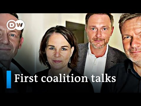 German election: Greens and FDP meet for preliminary two-way talks - DW News.