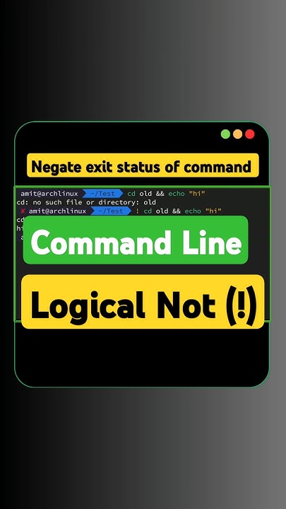 Logical Not in command line, reverse exit status of command in script # ...