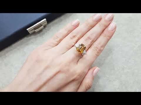 Zircon from Tanzania, deep color 6.76 ct Video  № 1