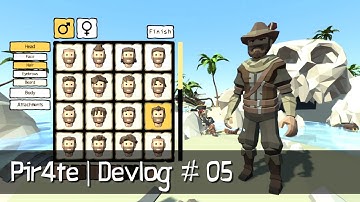 Pir4te • Devlog 05 • Character customization V1, V2... • Unity Indie Game