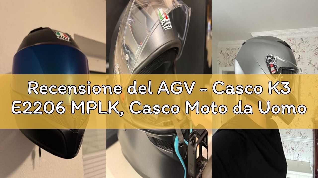agv k3 recensione SV E2205 Mono 0301A4MY_002_XS Casco Moto, Nero Opaco, XS Auto e Moto protection profile and the protective visor allow K3 to obtain the strict ECE22.06 homologation Recensione del AGV - Casco