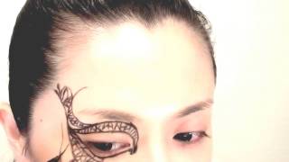 簡単 レースマスク風メイクアップ Simple Masquerade Lace make up mask tutorial Halloween 2014 by和希優美 YouTube