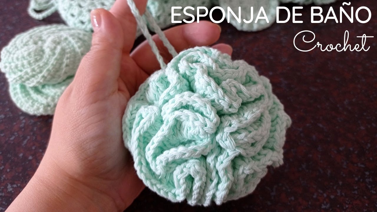 Esponja de baño a crochet - Set de spa