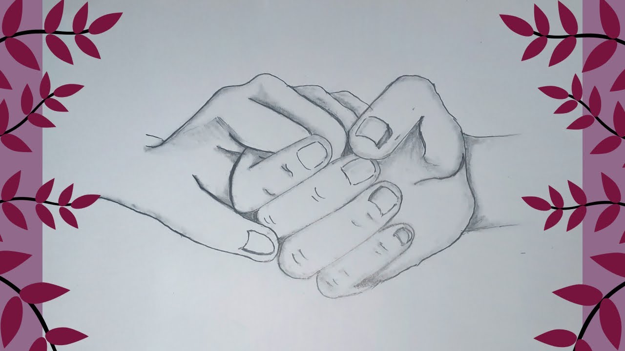 Valentine's Day Drawing // How to Draw a Couple Holding Hand // Romantic  Couple Pencil Sketch