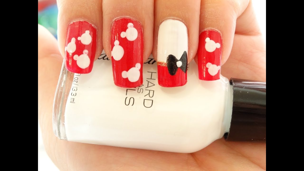 3. Step-by-Step Minnie Mouse Nail Art Tutorial - wide 10