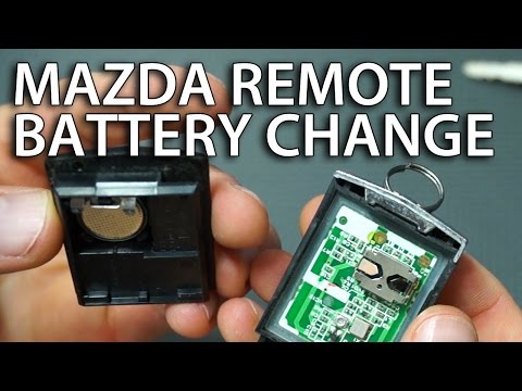 How to replace battery in Mazda remote (6, 3, 5, 2, MPV, RX-8, CX-7 flip key fob battery change)