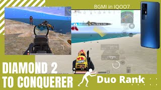 DAY 6-Diamond 2 to Conquerer 🔥DUO CONQUORER RANK PUSH🔥iQOO 7 | Intense Lobby | Season 19 Pubg mobile