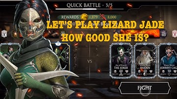 Let’s Play Lizard Jade| How good she is? Damage the whole opponent team!! She is insane!! MK Mobile
