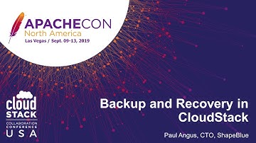 Backup and Recovery in CloudStack