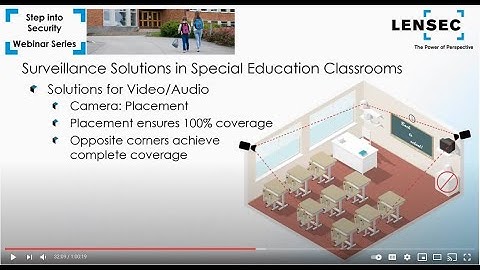 Step into Security Webinar - Surveillance Solutions in Special Education Classrooms