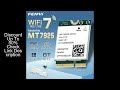 FENVI MT7925 WiFi 7 Network Card 5400Mbps For Bluetooth 5.3 Tri Band 2.4G 5Ghz 6GHz M.2 NGFF Wireles