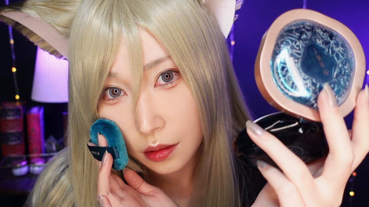 【ASMR】ハロウィン企画🎃コスプレメイクをする音👻スッピン注意