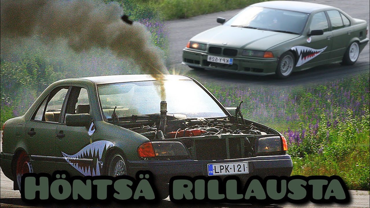 MB w202 om602 turbo, BMW e36 m50. Track day,