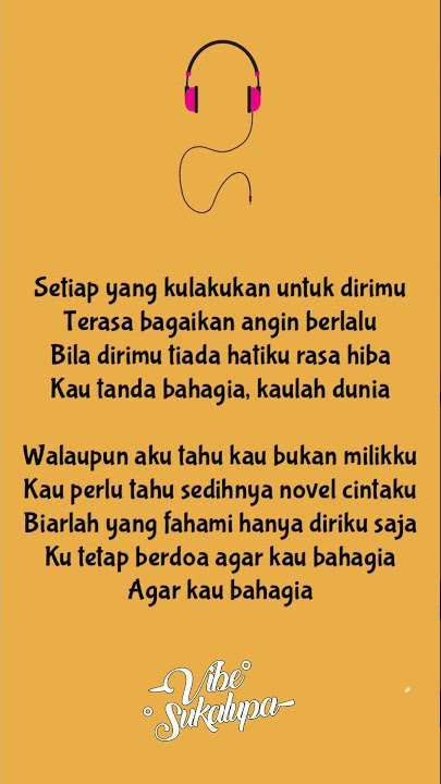 (setiap yang ku lakukan untuk dirimu) BAHAGIA - EZA EDMOND (Lirik lagu) #shorts | Story wa 30 detik
