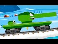 Зеленый Танк Поезд #4 Локомотив Labo Christmas Train на Машинки Кида