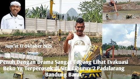 Detik Detik Penonton Ngasih semangat Kepada Crean Evakuasi Beko di Situ Ciburuy 2 Padalarang #kdm 