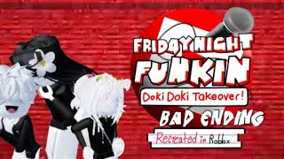 FNF: Doki Doki Takeover! BAD ENDING (recreated in Roblox!) Menú, Story Mode, All songs, Freeplay