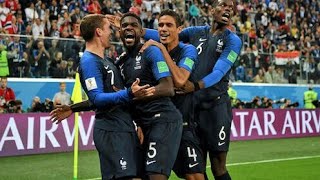 France vs Croatie 4 - 2 , la France gagne la coupe du monde.