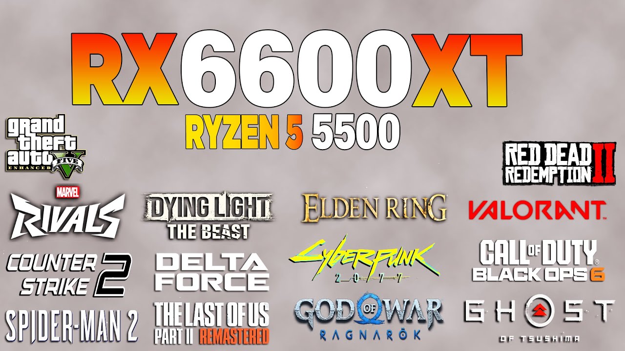 RX 6600 XT + Ryzen 5 5500 - Test in 15 Games 1440p - YouTube