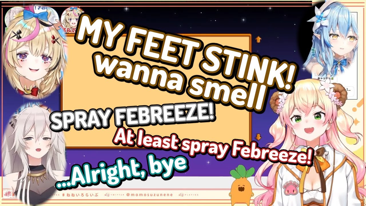 Nene starts telling everyone how her feet 