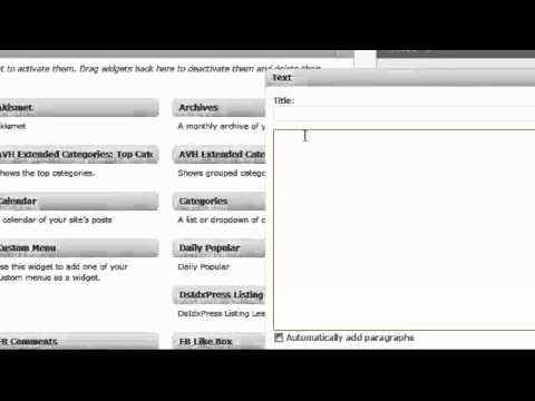 How To Create HTML Widgets In Wordpress Without Having To Know HTML