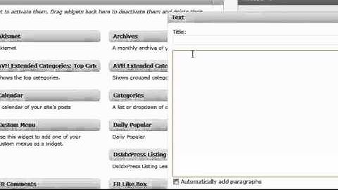 How To Create HTML Widgets In Wordpress Without Having To Know HTML