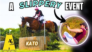 A SLIPPERY EVENT! | KATO RIDES A HOT ONE AT NUNNY HORSE TRIALS || VLOG 103