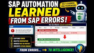 SAP Automation That LEARNS from Errors 🤯 | VBA + SAP GUI Scripting Intelligence
