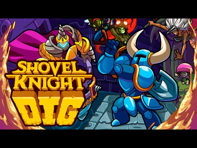 Shovel Knight: Dig é um jogo de plataformas vertical em que tens