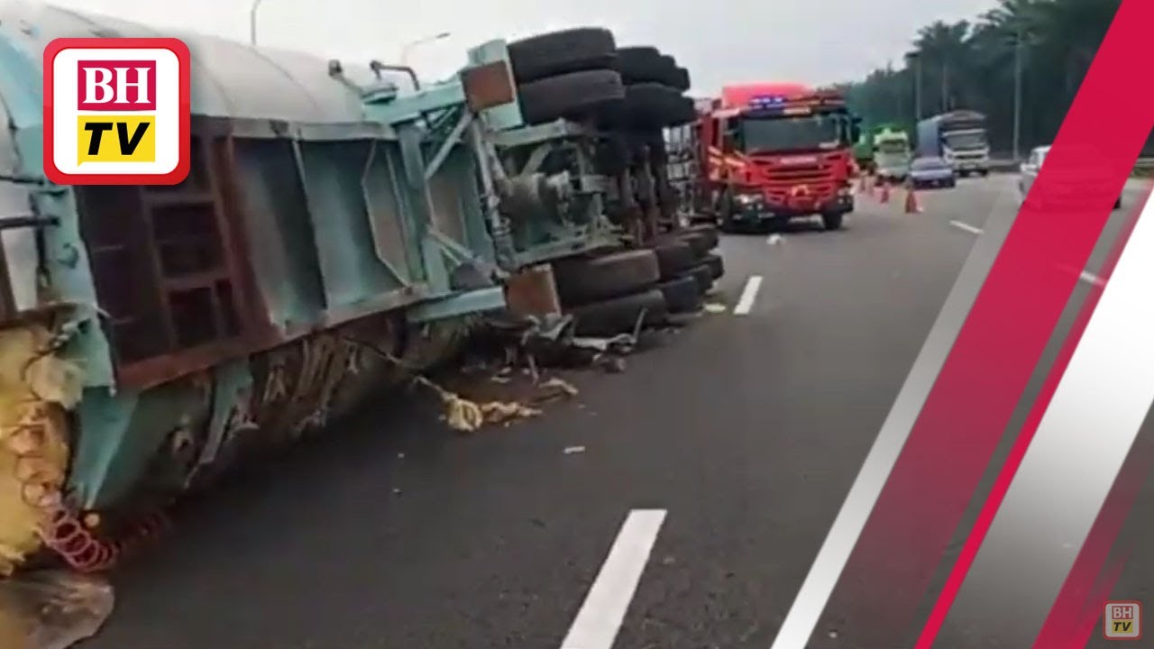 Sesak 8km Akibat Kemalangan Tumpahan Minyak Di Lebuhraya Plus