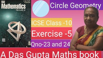 #Circle#Geometry#Secant and tangent property#Class-10#ICSE DasGuptaBanerjee mathsbook#Ex-5,Qno-23,24