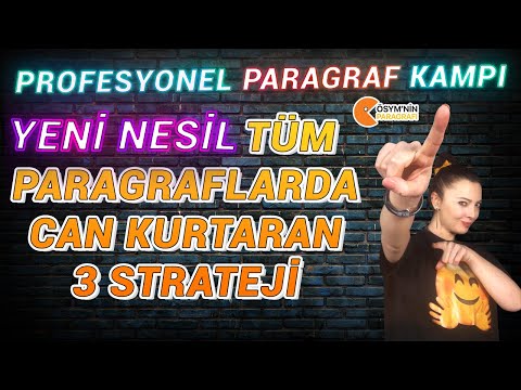 Yeni Nesil Tüm Paragraflarda Hayat Kurtaran 3 Strateji | Profesyonel Paragraf Kampı #HaleHoca