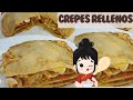 crepes Rellenos de pollo Guisado y huevos