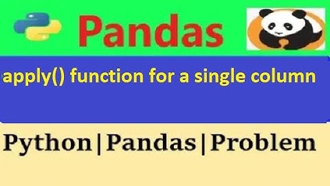 How to use the apply() function for a single column python pandas|pandas dataframe apply() function