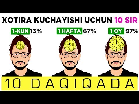 Xotirani kuchaytiruvchi 10 ta SIR. Hamma uchun birdek to&rsquo;gri keladi! 10 daqiqada