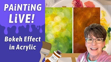 BEST How to Paint Bokeh Effect, & simple Background, acrylic painting tips, Beginners w/ Annie Troe
