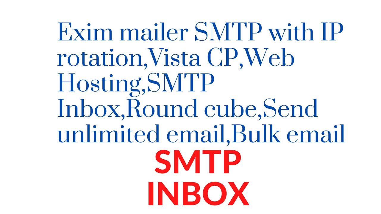 EXIM mailer smtp server setup with IP rotation 100% inbox.Bulk email ...