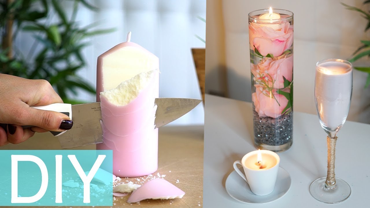 5 IDEE FACILISSIME PER CANDELE DI NATALE FAI DA TE - DIY SCENTED CANDLES  HOME MADE 