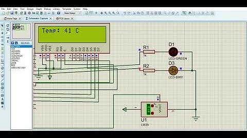 Simulación en proteus sensor de temperatura