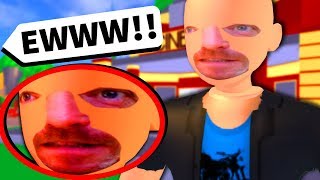 Using Roblox ADMIN to GIVE WEIRD FACES... (they broke up...)