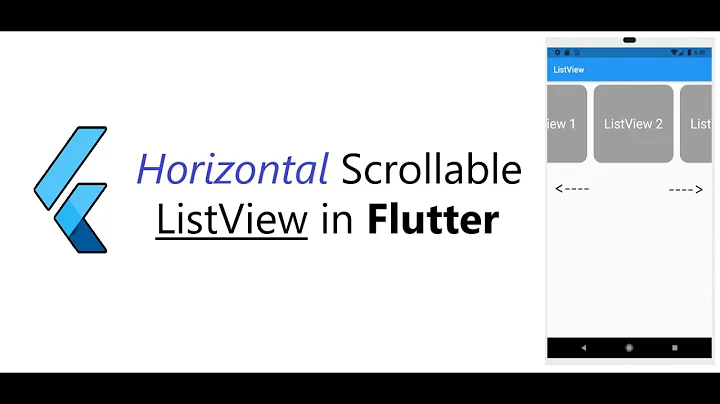 Horizontal scrollable ListView in Flutter || OnPressed